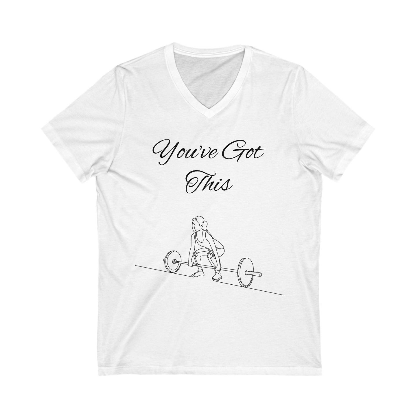 Unisex Jersey Short Sleeve V-Neck Tee