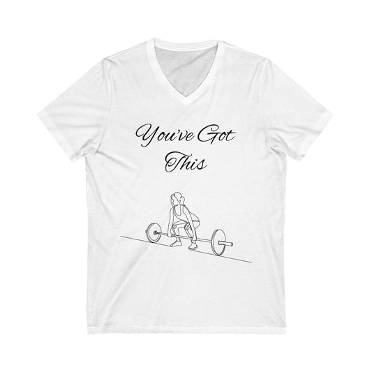 Unisex Jersey Short Sleeve V-Neck Tee