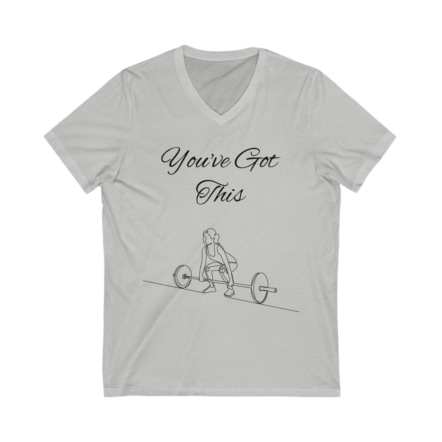 Unisex Jersey Short Sleeve V-Neck Tee