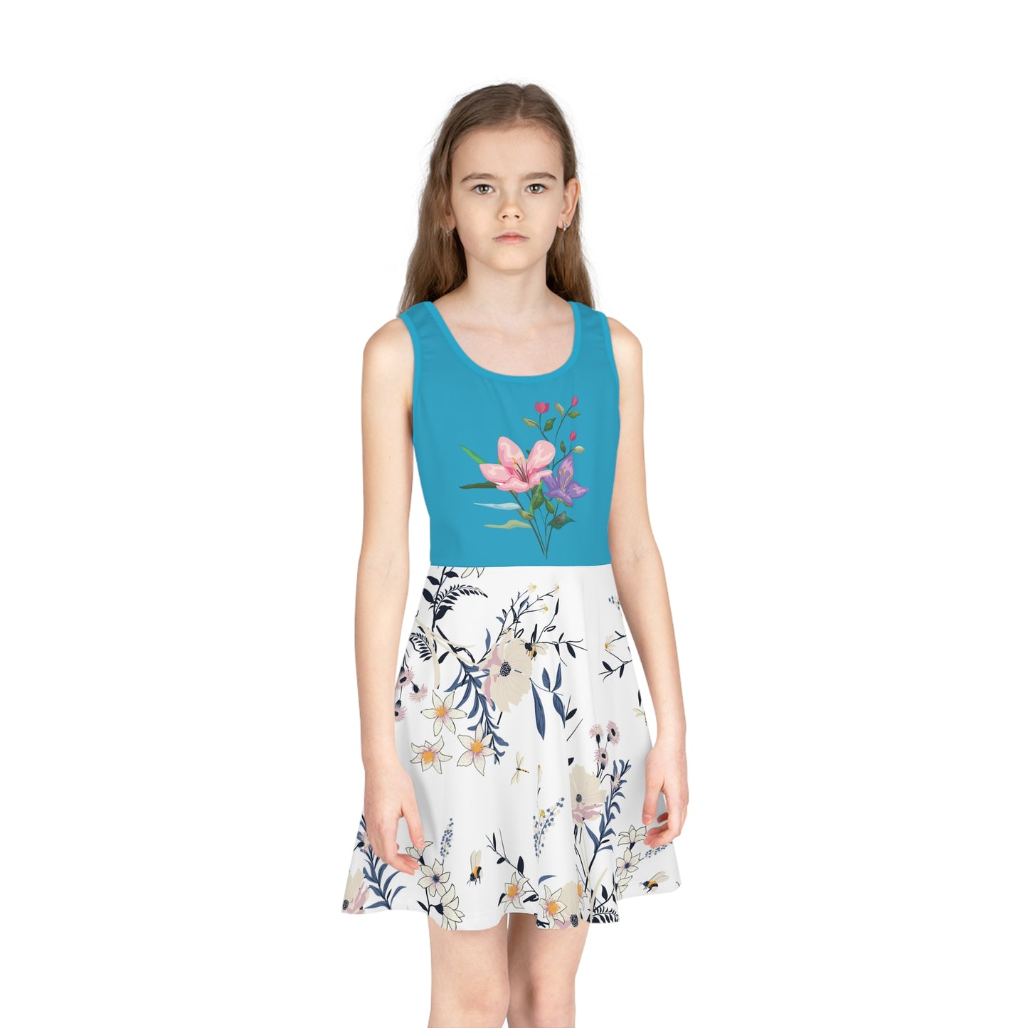 Girls' Sleeveless Sundress (AOP)